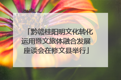 黔赣桂阳明文化转化运用暨文旅体融合发展座谈会在修文县举行
