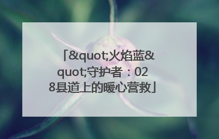 "火焰蓝"守护者：028县道上的暖心营救