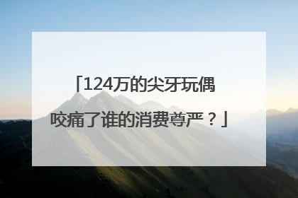 124万的尖牙玩偶 咬痛了谁的消费尊严？