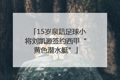 15岁泉籍足球小将刘凯源签约西甲“黄色潜水艇”