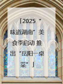 2025“味道湖南”美食季启动 推出“岳阳一桌菜”