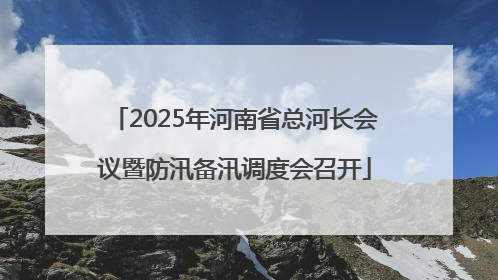 2025年河南省总河长会议暨防汛备汛调度会召开