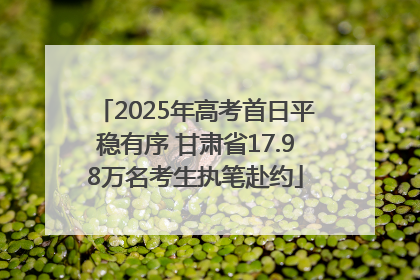 2025年高考首日平稳有序 甘肃省17.98万名考生执笔赴约