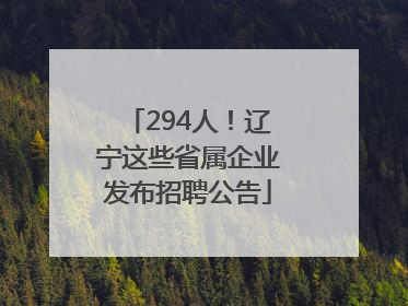 294人！辽宁这些省属企业发布招聘公告