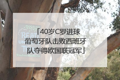 40岁C罗进球 葡萄牙队击败西班牙队夺得欧国联冠军