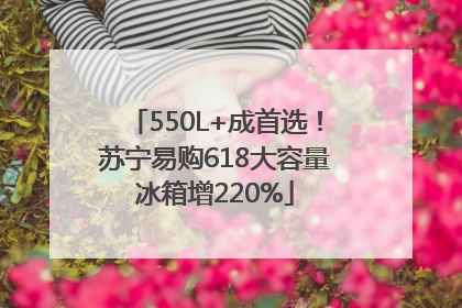 550L+成首选！苏宁易购618大容量冰箱增220%
